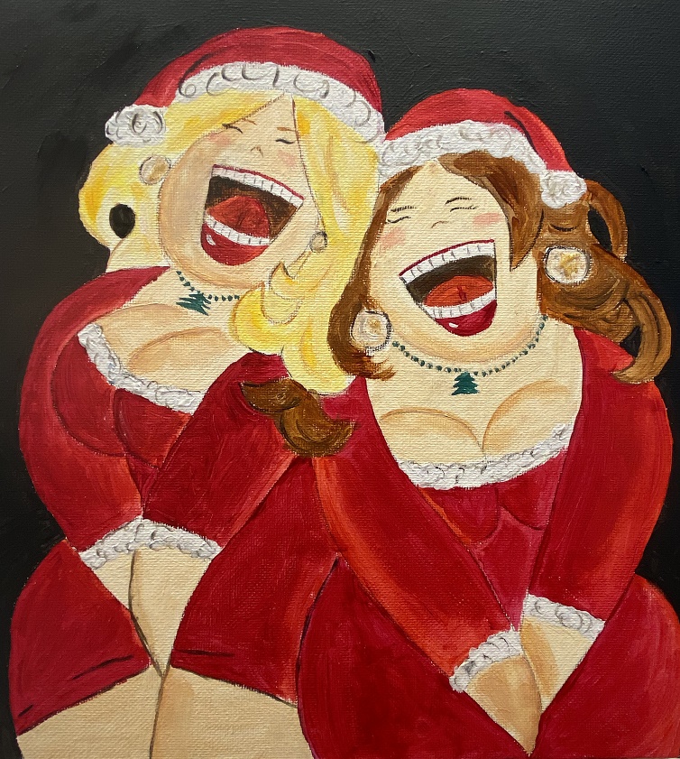 Maan Gewoon hefboom Workshop Kerst vrouwen schilderen - Actilo Workshop
